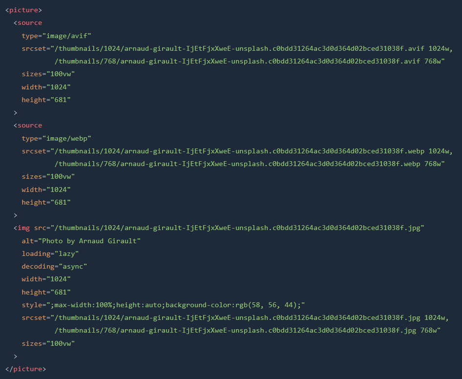 Automatic responsive images