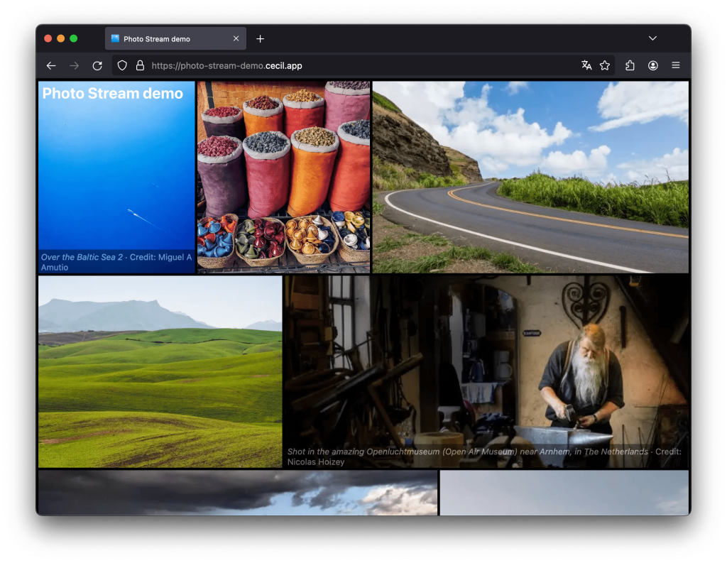 Self hosted photo stream